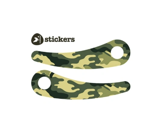 Наклейки на раму для біговела Wishbone Stickers - Camo Green