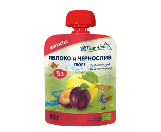 Пюре Fleur Alpine - Яблоко и чорнослив 90г.