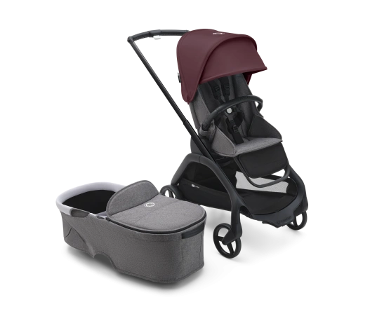 Универсальная коляска 2в1 Bugaboo DRAGONFLY - grafite/midnight black dark cherry