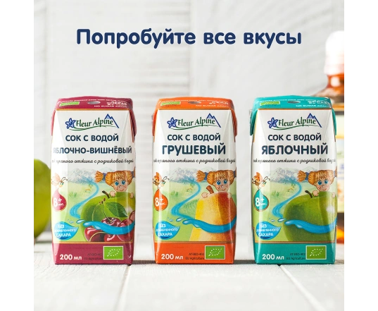 Детский сок с водос Fleur Alpine Грушовый (200мл)