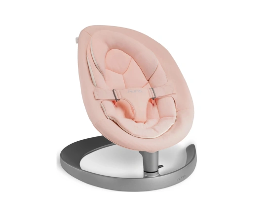 Шезлонг - качалка Nuna Leaf Grow с игрушечной дугой Peach, персиковый