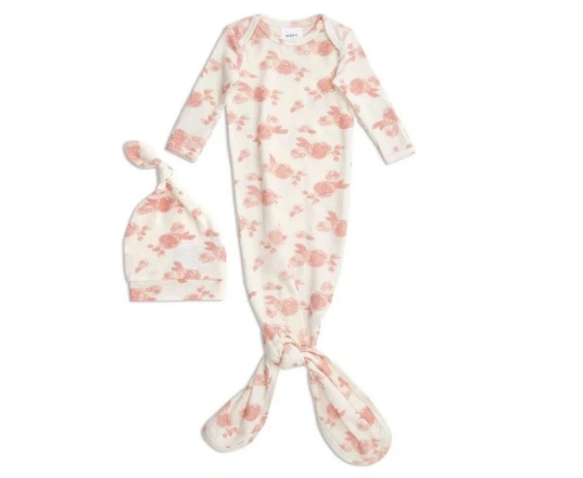 Подарунковий набір Aden + Anais спальник з трикотажного мусліну + шапочка rosettes