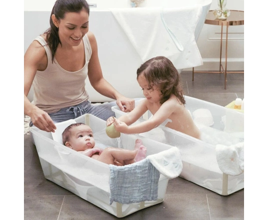 Комплект ванночка для купания Stokke FLEXI BATH и подставка - бежевый