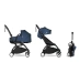 Універсальна коляска 2 в 1 Stokke YOYO³ + люлька Bassinet  BABYZEN Navy Blue/AF Airfrance (шасі Black)