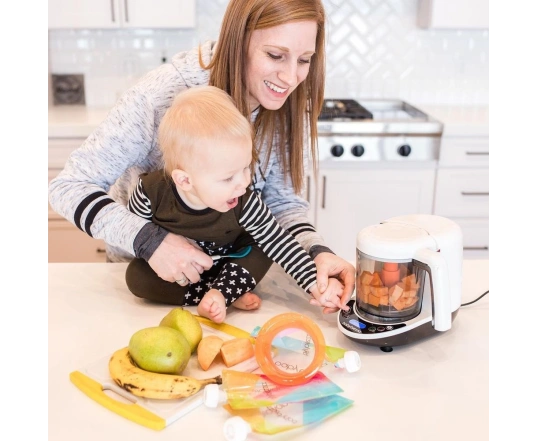 Блендер-пароварка BabyBrezza ONE STEP DELUXE - белый