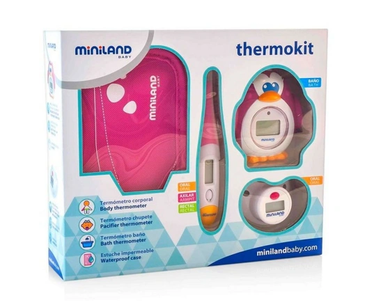 Комплект из 3 цифровых термометров Miniland baby Thermokit Розовый
