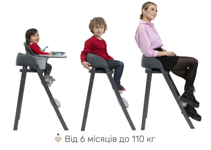 Chicco CRESCENDO UP сірий – стільчик для годування-43 - зображення