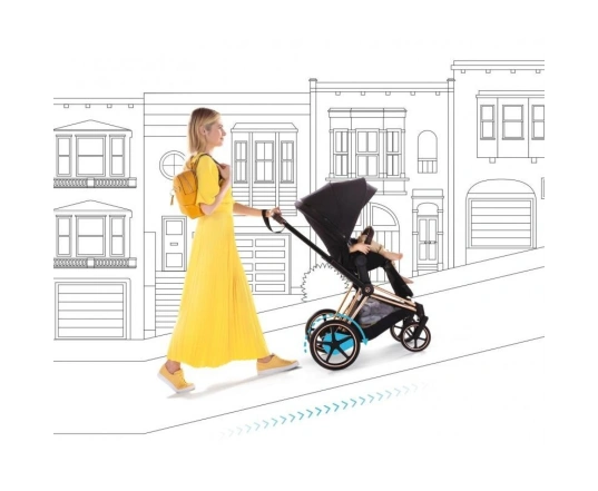 Шасі ePriam & каркас прогулянкового блоку Cybex - Chrome Brown