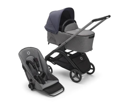 Универсальная коляска 2в1 Bugaboo DRAGONFLY - grafite/grey melange stormy blue