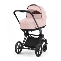 Коляска Cybex Priam 2 в 1 - люлька Peach Pink + прогулянка Mirage Grey + шасі Matt Black - зображення