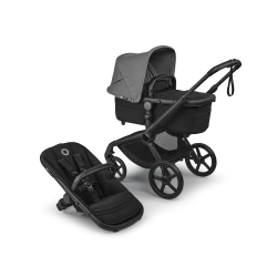 Универсальная коляска 2в1 Bugaboo FOX 5 RENEW - black/heritage black moon grey - изображение