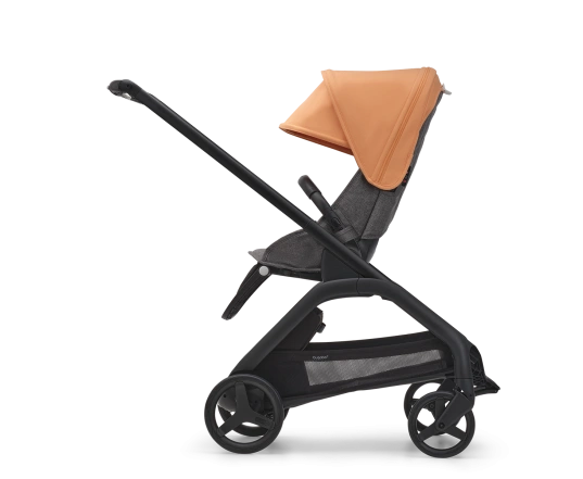 Прогулянкова коляска Bugaboo DRAGONFLY - black/grey melange island coral