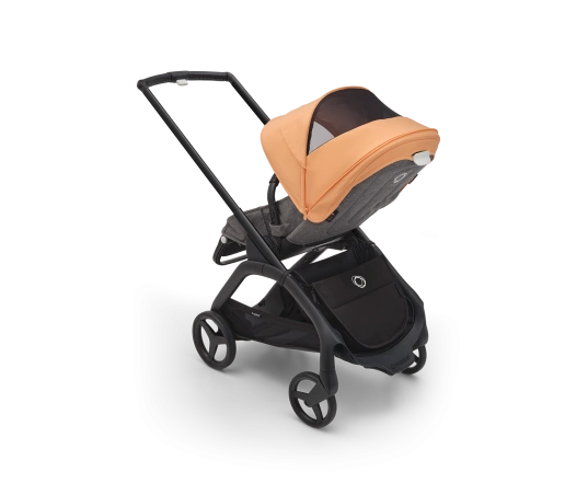Прогулянкова коляска Bugaboo DRAGONFLY - black/grey melange island coral