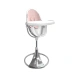Стульчик для кормления Bloom Fresco Silver в комплекте с хлопковыми вкладышами - Blush pink