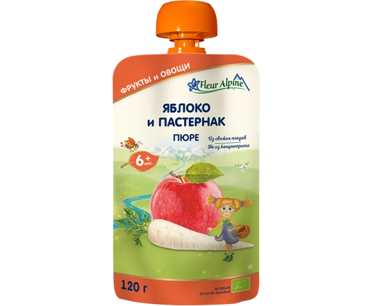 Пюре Fleur Alpine - Яблоко и пастернак 120г.