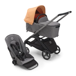 Универсальная коляска 2в1 Bugaboo DRAGONFLY - grafite/grey melange island coral - изображение