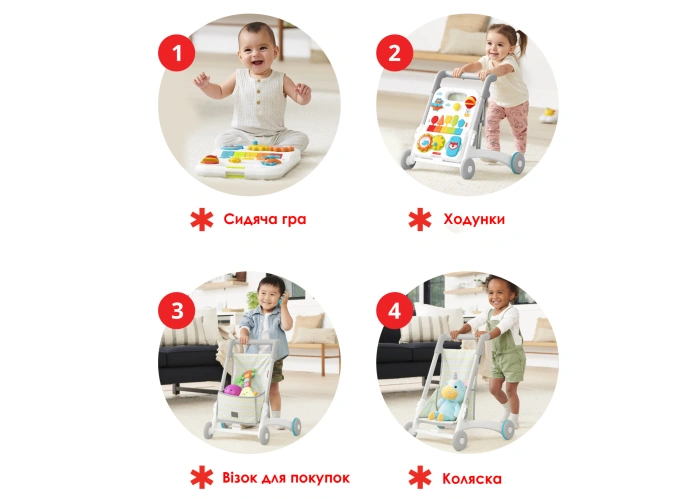 Купити Ігровий центр-ходунки Skip Hop 4 в 1  з доставкою по Україні | KIDSLINE-48 - зображення