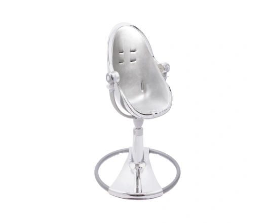 Стульчик для кормления Bloom Fresco Silver в комплекте с вкладышами из экокожи - Lunar silver