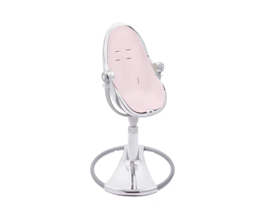 Стульчик для кормления Bloom Fresco Silver в комплекте с вкладышами из экокожи - Rosewater