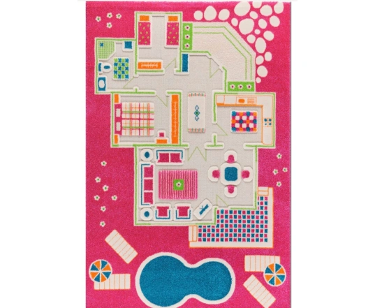 Килим IVI 3D Play Carpets Playhouse Pink 134х200 см