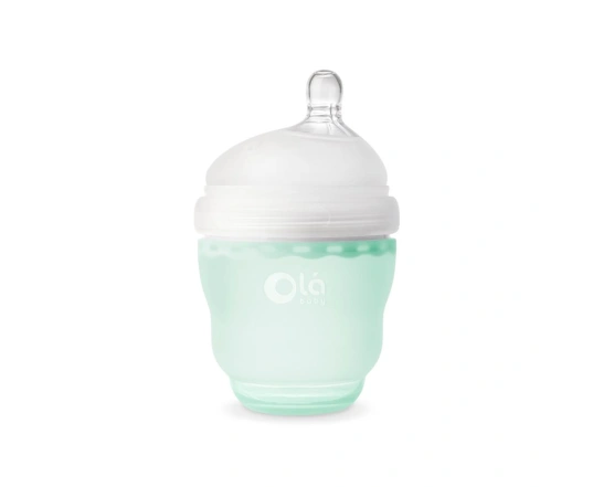Силіконова антиколікова пляшечка Olababy GentleBottle  Mint 120 мл