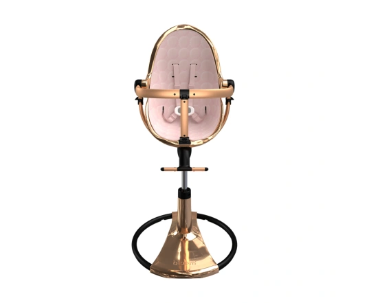 Стульчик для кормления Bloom Fresco Rose gold в комплекте с хлопковыми вкладышами - Blush pink
