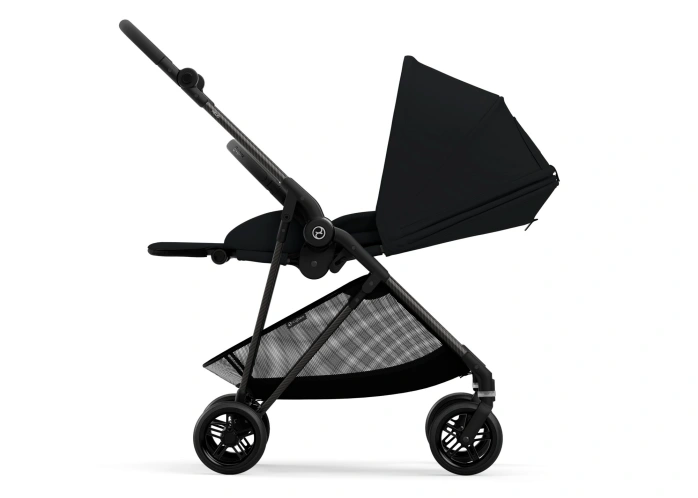 Купити Прогулянкова коляска Cybex Melio Carbon - Moon Black з доставкою по Україні | KIDSLINE-38 - зображення