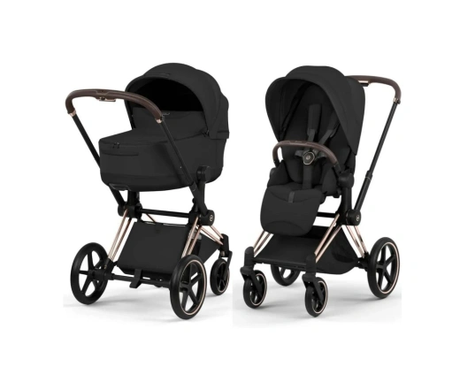 Коляска Cybex PRIAM Style Collection 5.0 - sepia black (шасі Rosegold)