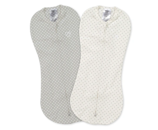 Набір конвертів на блискавці Swaddleme Pod Grey/White Dot (2шт)