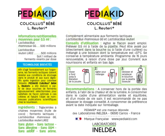 Каплі проти коліків у немовлят PEDIAKID COLICILLUS® BEBE, 8 мл