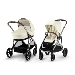Универсальная коляска 2 в 1 Cybex GAZELLE S - TPE Seashell Beige - изображение
