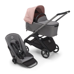 Универсальная коляска 2в1 Bugaboo DRAGONFLY - grafite/grey melange morning pink - изображение
