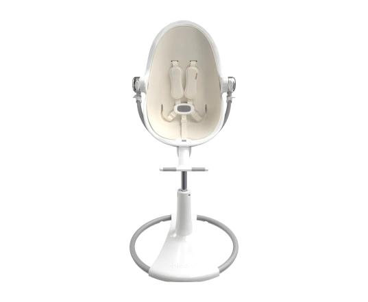 Стульчик для кормления Bloom Fresco White в комплекте с вкладышами из экокожи - Coconut white