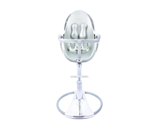 Стульчик для кормления Bloom Fresco Silver в комплекте с вкладышами из экокожи - Lunar silver