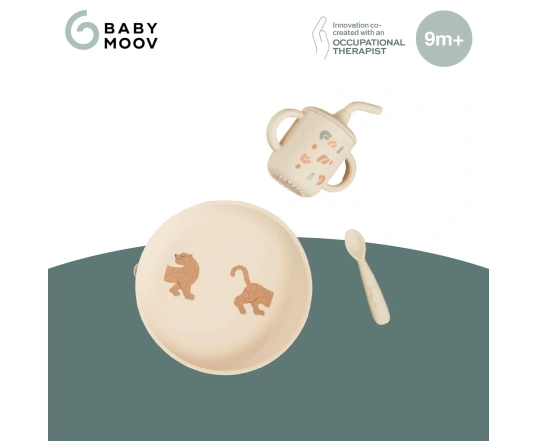 Набор посуды детский силиконовый Babymoov - little roar (от 9 мес)
