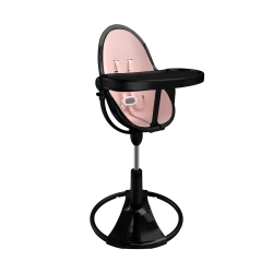 Стільчик для годування Bloom Fresco Black в комплекті із вставками з екошкіри - Rosewater - зображення