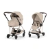 Коляска 2 в 1 Cybex MIOS Style Collection 5.0 - cozy beige (шасі Rosegold)