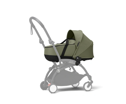 Универсальная коляска 2 в 1 с люлькой newborn shell Stokke YOYO³ Olive (шасси Black)