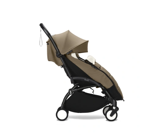 Универсальная коляска 2 в 1 с люлькой newborn shell Stokke YOYO³  Toffee (шасси Black)