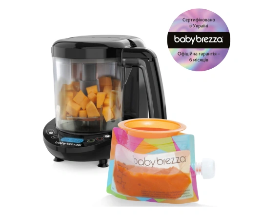 Блендер-пароварка BabyBrezza ONE STEP DELUXE - черный