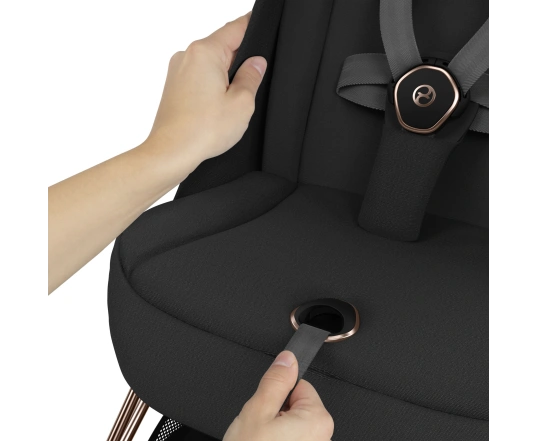 Прогулянкова коляска Cybex Coya Chrome Dark Brown/Peach Pink