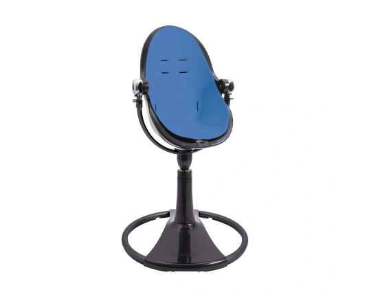 Стульчик для кормления Bloom Fresco Black в комплекте с вкладышами из экокожи - Riviera blue