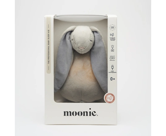 Музичний зайчик з нічником MOONIE Silver