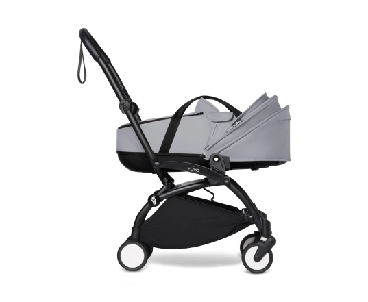 Универсальная коляска 2 в 1 Stokke YOYO³ +  люлька Bassinet BABYZEN Stone (шасси Black)