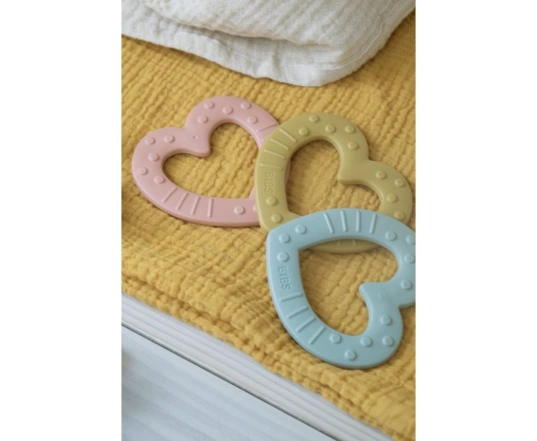 Іграшка - прорізувач BIBS Baby Bitie Heart Peach