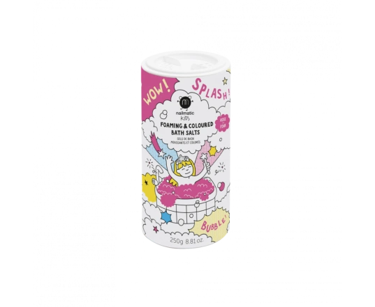Цветная соль для ванны Nailmatic Розовая пена
