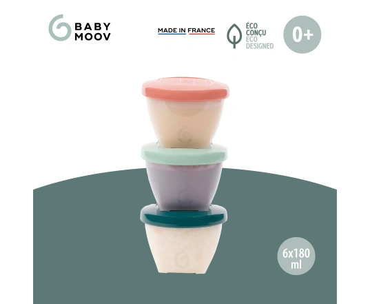 Набор контейнеров для еды Babymoov Biosourced 180ml (x6)