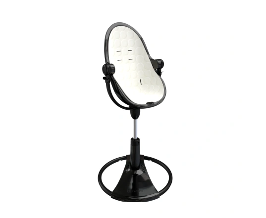 Стульчик для кормления Bloom Fresco Black в комплекте с хлопковыми вкладышами - Coconut white