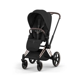 Прогулочная коляска Cybex Priam Style Collection 5.0 - sepia black (шасси Rosegold) - изображение