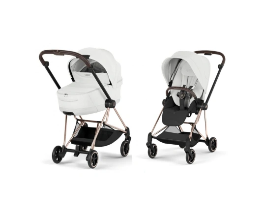 Коляска 2 в 1 Cybex MIOS Style Collection 5.0 - off white (шасі Rosegold)